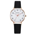thumbnail image 1 of Resicozy Ladies Watches Quartz Waterproof Watch for Women Casual Roman Numeral Wrist Watches Easy Reader Watch with Leather Strap BK, 1 of 1
