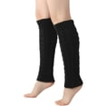 thumbnail image 1 of Resicozy Leg Warmers for Women Solid Color Knee High Cable Knit Warm Thermal Spring Winter Sleeve 2026 Black, 1 of 7