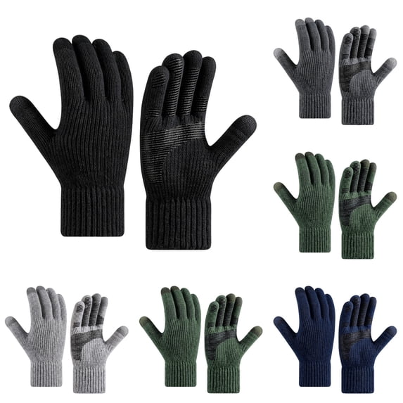 Resicozy Lightweight Winter Gloves for Men Warm Running Fleece Lined ...