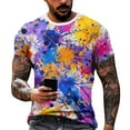 thumbnail image 1 of Resicozy Mardi Gras Shirt for Men Funny Print Pullovers Fashion Casual Crewneck Short Sleeve Shirts Light pink 2XL, 1 of 5