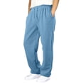 thumbnail image 1 of Resicozy Men Sweatpants With Pockets Baggy Straight Leg Drawstring Waist Joggers Pant Workout Gym Athletic Running Sweat Pants Blue L, 1 of 6