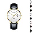 thumbnail image 1 of Resicozy Men Watch Quartz Waterproof Wristwatch with Leather Band Casual Simple Fashion Mens Watches Gift, 1 of 4