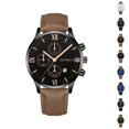 thumbnail image 1 of Resicozy Men Watches Quartz Watch Casual Men's Wrist Watches Date Display Mens Watch with Leather Strap, 1 of 3