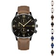 thumbnail image 1 of Resicozy Men Watches Quartz Watch Casual Men's Wrist Watches Date Display Mens Watch with Leather Strap, 1 of 3