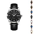 thumbnail image 1 of Resicozy Men Watches Quartz Waterproof Watch for Men Casual Wrist Watches with Leather Strap, 1 of 3