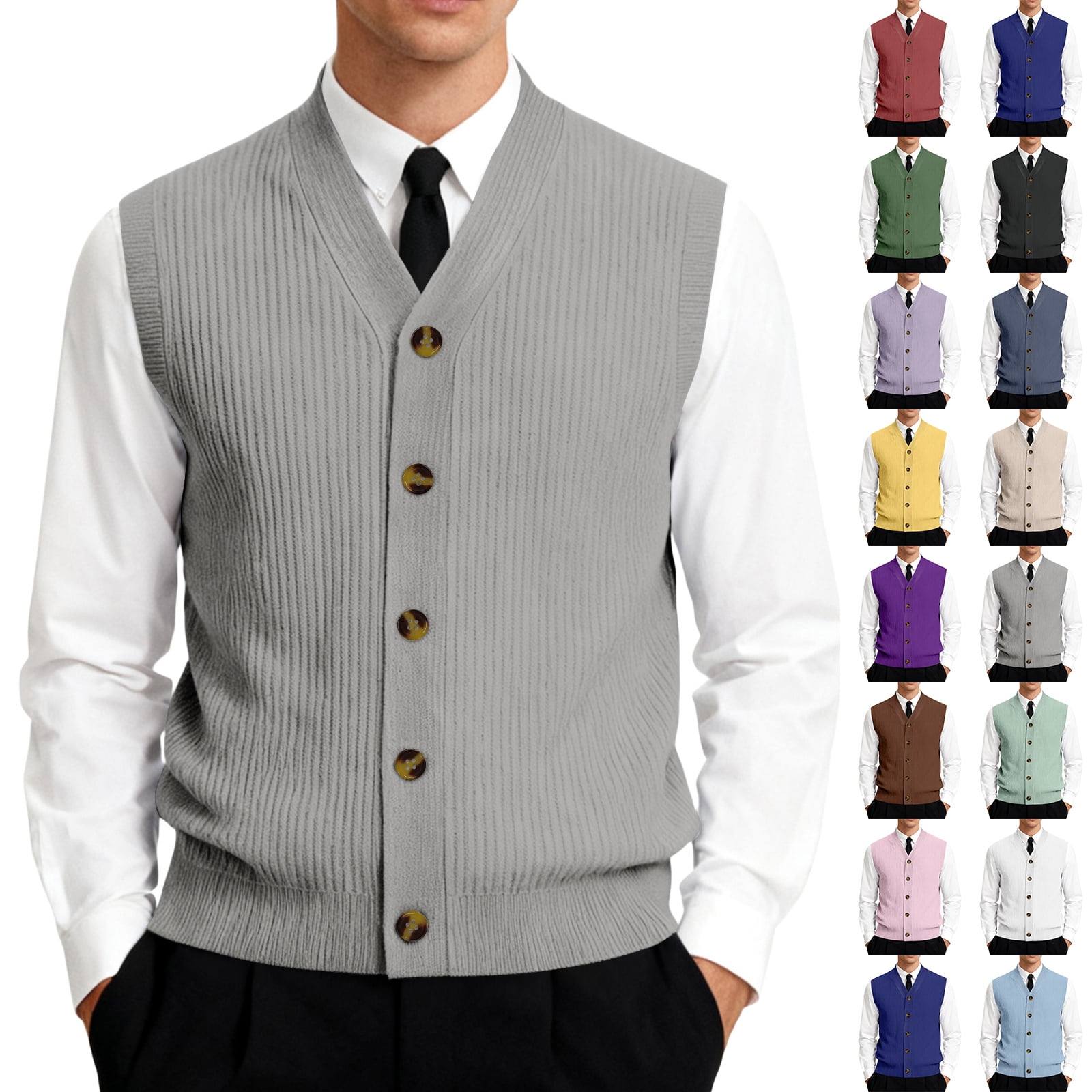 Men's Button-Down Sweater Vest