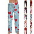 thumbnail image 1 of Resicozy Men's Valentine Pajama Pants Soft Lightweight Heart Print Lounge Sleep Bottoms with Pockets Drawstring Multicolor L, 1 of 7