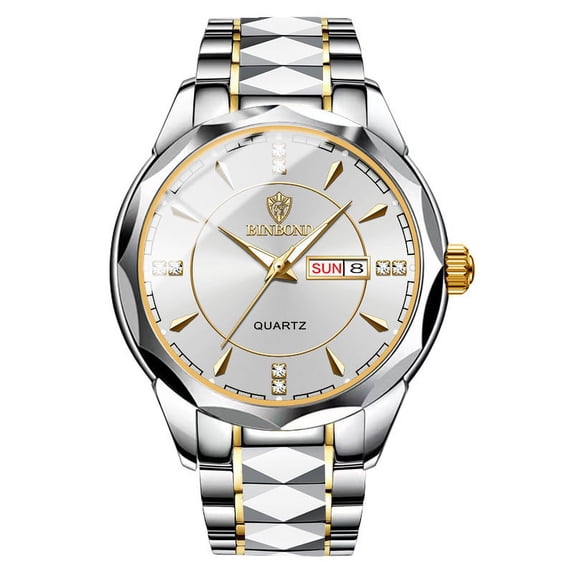 Resicozy Men's Watches Quartz Stainless Steel Casual Watches Fashion Elegant Classic Wrist Watch with Day Date