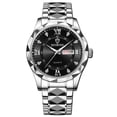 thumbnail image 1 of Resicozy Men's Wrist Watches Elegant Stainless Steel Strap Round Dial Quartz Watch with Day Date, 1 of 2