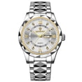 thumbnail image 1 of Resicozy Men's Wrist Watches Elegant Stainless Steel Strap Round Dial Quartz Watch with Day Date, 1 of 2