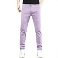 thumbnail image 1 of Resicozy Mencomfy Cargo Pants, Men Comfy Multipants - High Stretch Multi-Pocket Durable Drawstring Cargo Pants Relaxed Fit Light Purple S, 1 of 6