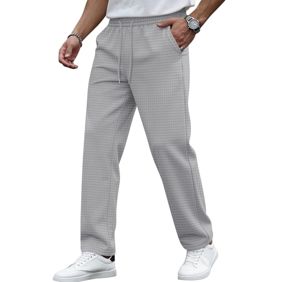Resicozy Mens Baggy Sweatpants Loose Fit Cotton Casual Comfy Stretch Wide Leg Sweat Pants with Pockets Gray 3XL