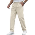 thumbnail image 1 of Resicozy Mens Baggy Sweatpants Loose Fit Cotton Casual Comfy Stretch Wide Leg Sweat Pants with Pockets Khaki XL, 1 of 5