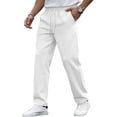 thumbnail image 1 of Resicozy Mens Baggy Sweatpants Loose Fit Cotton Casual Comfy Stretch Wide Leg Sweat Pants with Pockets White M, 1 of 5