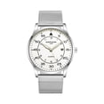 thumbnail image 1 of Resicozy Mens Black Watch Leather Strap Small Watch with Black Dial Casual Fashion Quartz Wristwatch Silver, 1 of 4