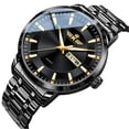 thumbnail image 1 of Resicozy Mens Casual Stainless Watchea Big Face Quartz Watch Classic Numeral Dial Dress Watch Black, 1 of 3