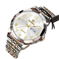 thumbnail image 1 of Resicozy Mens Casual Stainless Watchea Big Face Quartz Watch Classic Numeral Dial Dress Watches Silver with White Face, 1 of 3