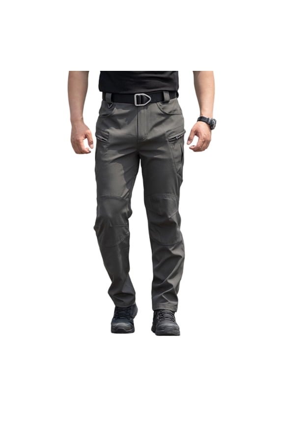 Mens Hiking Pants Casual Lightweight Work Cargo Pants Fashion Stretch Outdoor Fishing Trousers with Pockets Gray S