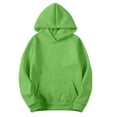 thumbnail image 1 of Resicozy Mens Hoodies Pullover Long Sleeve Casual Fashion Sweatshirts Winter Solid Color Hooded Tops with Pocket Green S, 1 of 7