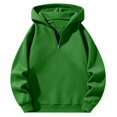 thumbnail image 1 of Resicozy Mens Quarter Zip Up Hoodies Long Sleeve Drop Shoulder Sweatshirt Casual Fall Winter Streetwear Pullover 2026 Green 2XL, 1 of 8