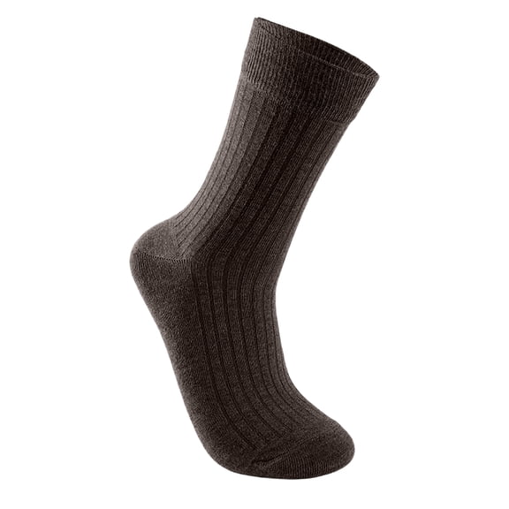 Resicozy Mens Socks Hiking Warm Winter Trendy Casual Crew Solid Color Stocking Gift Comfy Work Socks Coffee