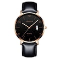 thumbnail image 1 of Resicozy Mens Watch Leather Watch Quartz Watch Classic Numeral Watch for Business Casual Hands Wrist Watches O, 1 of 3