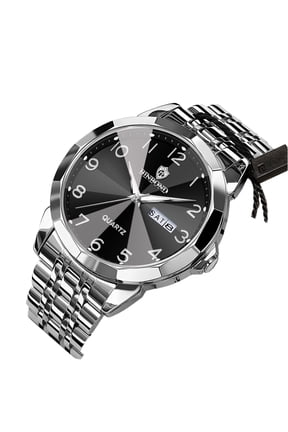 Mens Watch Men’s Quartz Watch Stainless with Date Window for Business Work Sport Casual Elegant Gifts Black