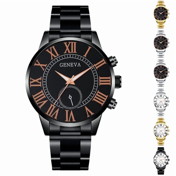 Resicozy Mens Watches Stainless Quartz Watch Business Casual Dress Wristwatch Day Date Male Watch Gift for Men