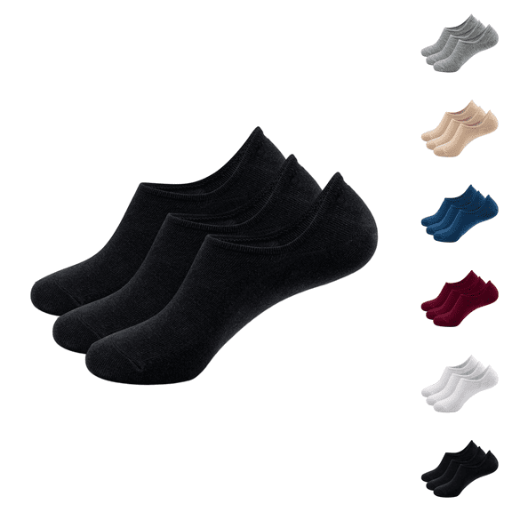 Resicozy No Show Socks Men, Breathable Low Cut Footies 3 Pairs Seamless Design, Short Ankle Liners, Socks for Sneakers Loafers White