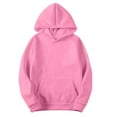 thumbnail image 1 of Resicozy Oversized Casual Sweatshirt for Men Solid Color Hoodies Long Sleeve Pullover Athletic Classic Hooded Sweatshirts Comfy Pink M, 1 of 7