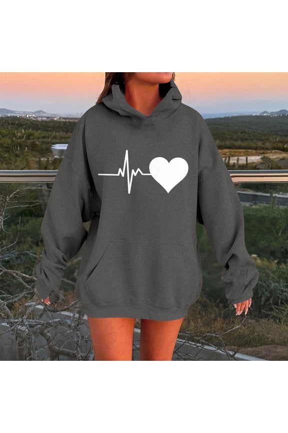 Oversized Hoodies for Women 2025 Cute Hoodie Plus Size Graphic Basic Soft Sweatshirts Tops Fall Winter Fashion Dark Gray 4XL