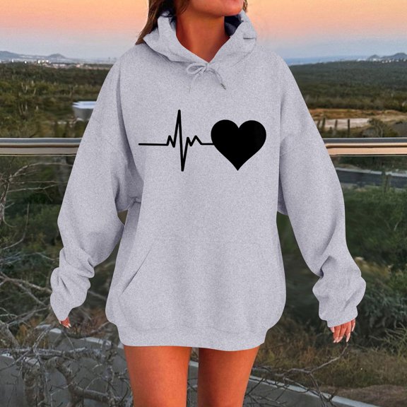 Resicozy Oversized Hoodies for Women 2025 Cute Hoodie Plus Size Graphic Basic Soft Sweatshirts Tops Fall Winter Fashion Light Gray 4XL