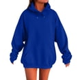 thumbnail image 1 of Resicozy Oversized Hoodies for Women 2025 Cute Hoodie Plus Size Plain Basic Soft Sweatshirts Tops Fall Winter Trendy Tops with Pocket Blue 4XL, 1 of 5