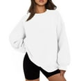 thumbnail image 1 of Resicozy Oversized Sweatshirt for Women Fall Crewneck Sweatshirt Vintage Pullover Loose Fit Cute Y2K Hoodie White 2XL, 1 of 6