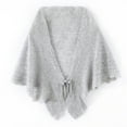 thumbnail image 1 of Resicozy Pashmina Shawl Wrap Women Solid Color Button Shawls Wraps Cardigan Cape Shoulder Top Sweater Shawl Light Gray 23 In, 1 of 3