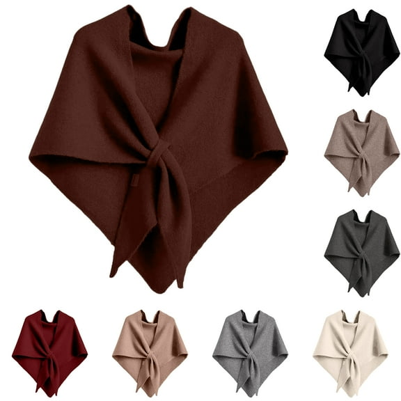 Resicozy Pashmina Shawl Wraps for Women Solid Color Knitted Shawls and Wraps Cardigan Cape Wool Shoulder Top Sweater Shawl Scarf Beige