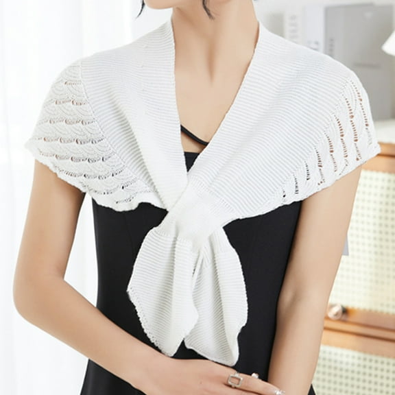 Resicozy Pashmina Shawls Scarf Women's Soft Wrap for Evening Dressy Travel Casual Solid Color Shawls White 13 In