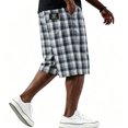 thumbnail image 1 of Resicozy Plaid Cargo Shorts for Men 2026 Casual Lightweight Shorts with Pockets for Everyday Comfort Navy 3XL, 1 of 5