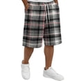 thumbnail image 1 of Resicozy Plaid Shorts Men Casual Classic Fit Elastic Waist Bermuda Short Wide Leg Loose Y2k Lounge Shorts with Pockets Dark Gray XL, 1 of 5