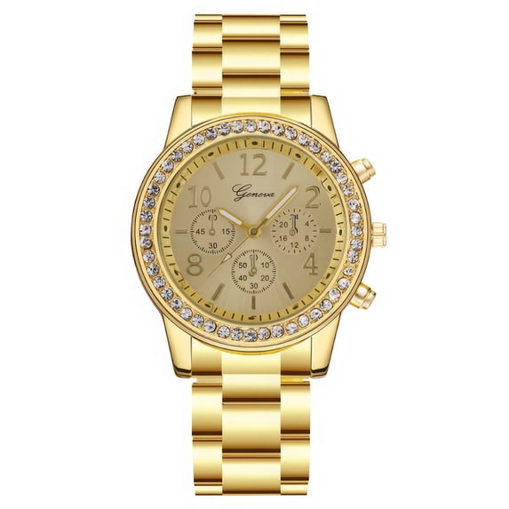 Resicozy Quartz Watches for Men and Women Easy Round Dial Business Casual Daily Wrist Watch Strap 2026 Gold