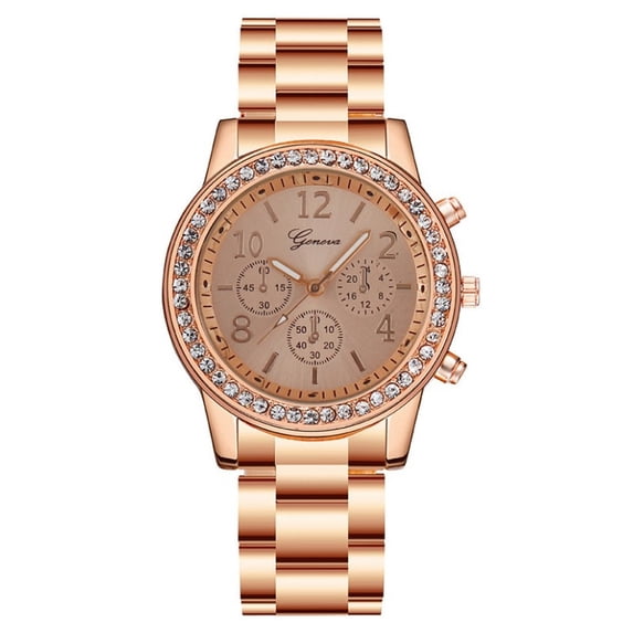 Resicozy Quartz Watches for Men and Women Easy Round Dial Business Casual Daily Wrist Watch Strap 2026 Rose Gold