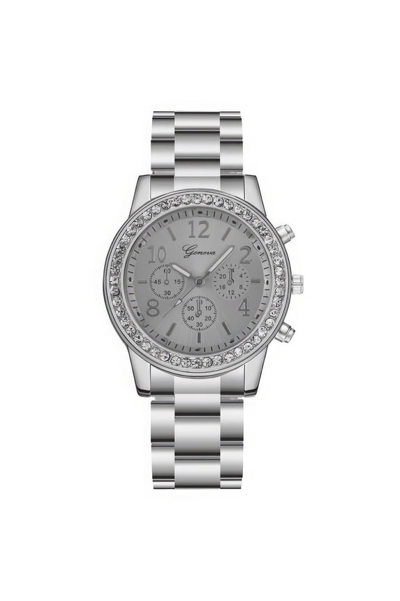 Quartz Watches for Men and Women Easy Round Dial Business Casual Daily Wrist Watch Strap 2026 Silver