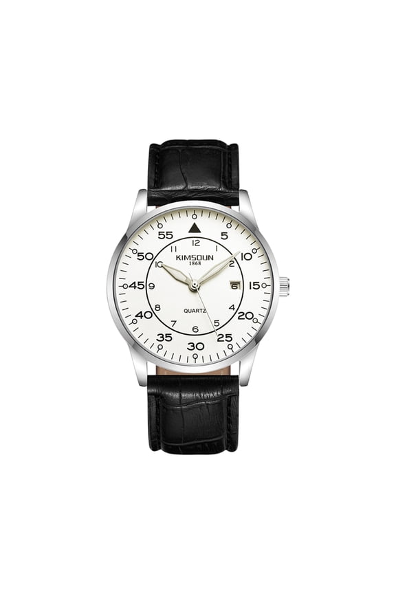 Quartz Watches for Mens with Leather Strap and Round Dial for Casual Work 2026 C