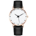 thumbnail image 1 of Resicozy Round Wrist Watch for Women Leather Strap Watches Business Work Casual Dial Quartz Watch 2026 Black White, 1 of 1