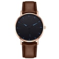 thumbnail image 1 of Resicozy Round Wrist Watch for Women Leather Strap Watches Business Work Casual Dial Quartz Watch 2026 Brown Blue, 1 of 1