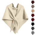 thumbnail image 1 of Resicozy Shawl Wraps for Women Winter Knitted Scarf Fashion Solid Color Cardigan Cape Top Sweater Shawl Scarf Beige, 1 of 5