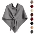 thumbnail image 1 of Resicozy Shawl Wraps for Women Winter Knitted Scarf Fashion Solid Color Cardigan Cape Top Sweater Shawl Scarf Gray, 1 of 5