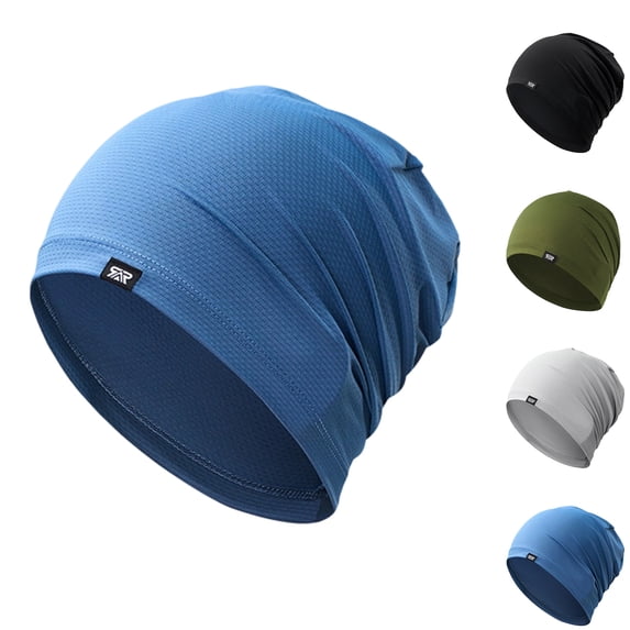 Resicozy Skull Caps for Men Women Lightweight Breathable Hat Thin Quick Dry Running for Cycling Navy