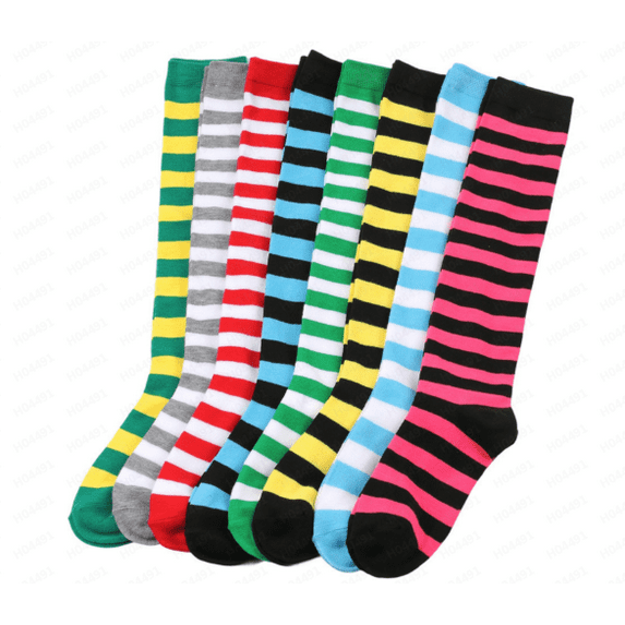 Resicozy Striped Knee High Socks for Women Knee Socks Tube Socks Athletic Socks Long Socks Knee High Stockings Army Green