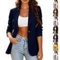 thumbnail image 1 of Resicozy Suit Jacket for Women Business Casual Blazers Office Work Jackets Long Sleeve Open Front Jacket Travel Blazer Navy L, 1 of 5